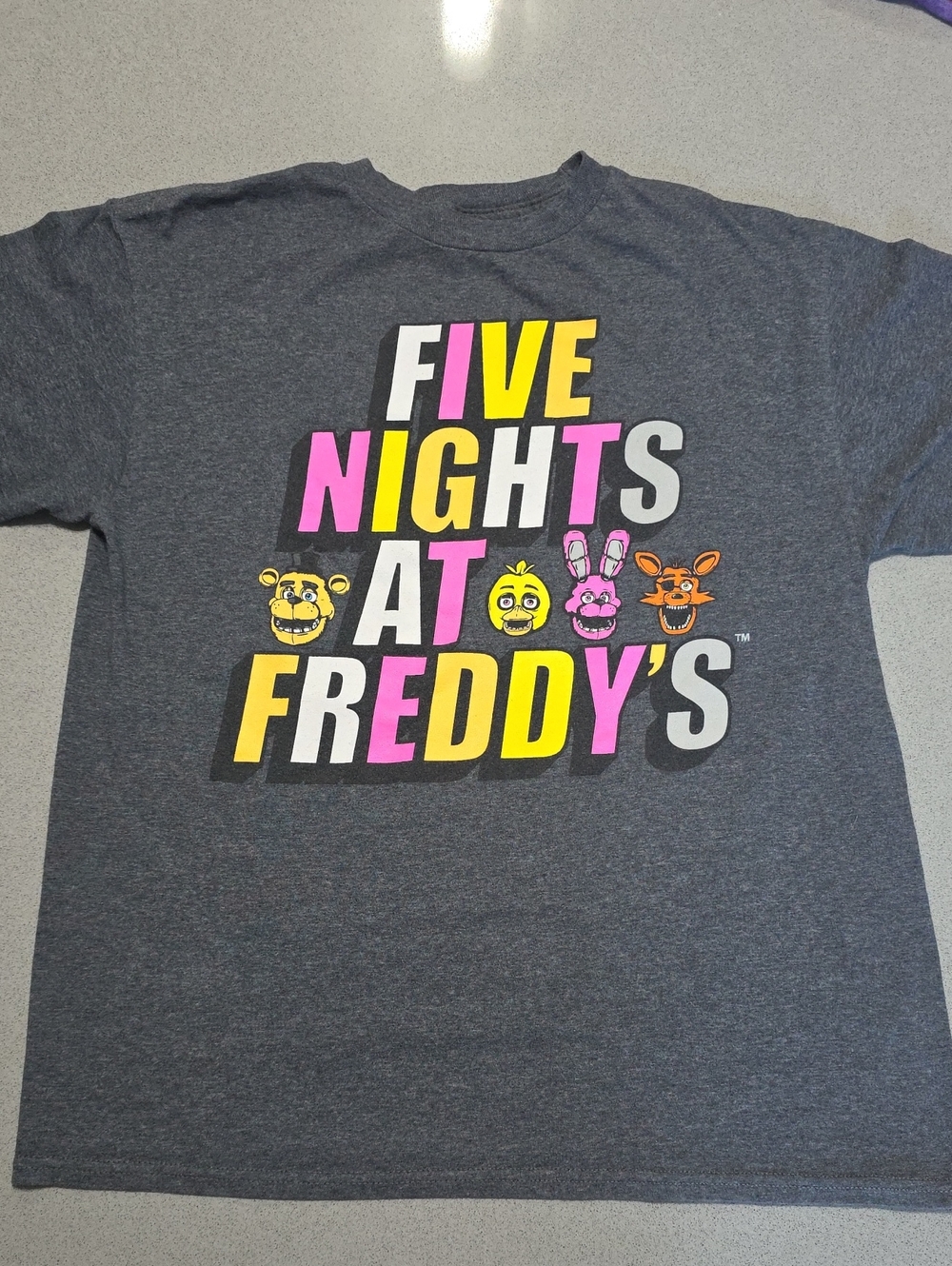 Graphic Tee - Charcoal with Neon Print